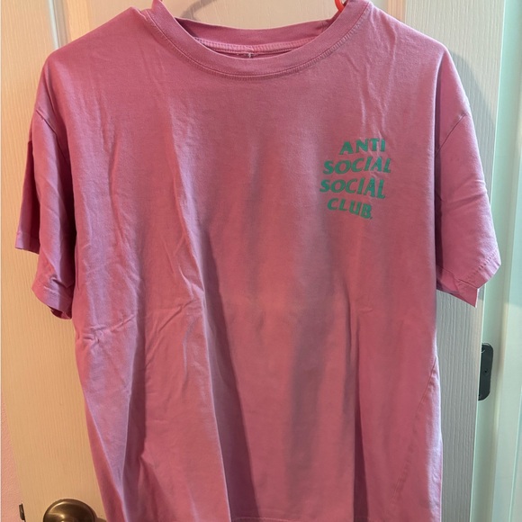 Anti Social Social Club Pink and Green Tee - Picture 1 of 3